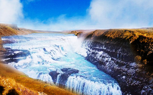 冰岛黄金瀑布